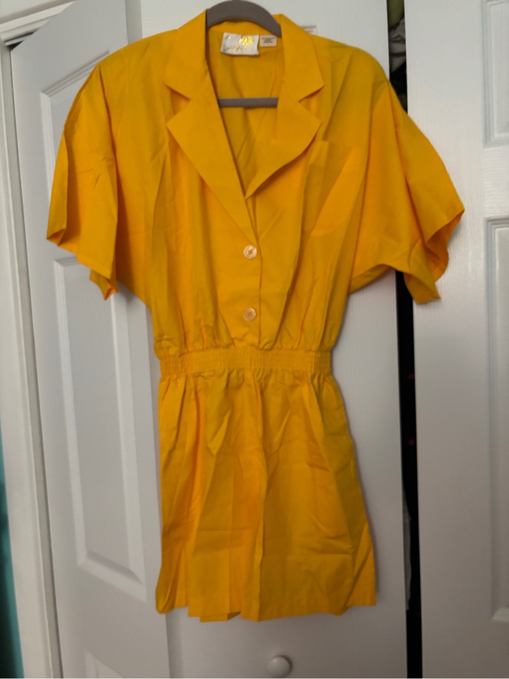 Gottex Fabulous Vintage Marigold Button-Front Romper